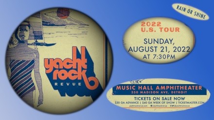 Yacht Rock Revue on Sunday, August 21 at 7 p.m.