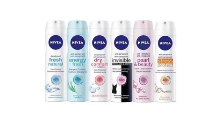 6-Pack Assorted Nivea Deodorant Antiperspirant Spray For Women 48h 5.07oz