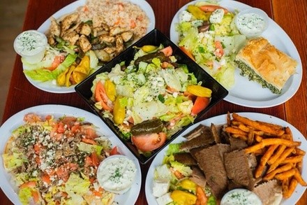 Food and Drink at Olympus Greek American Grill for Dine-in or Takeout (Up to 25% Off). Two Options Available.