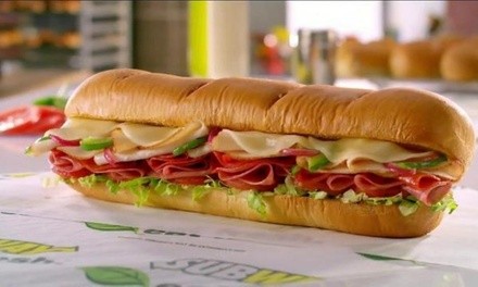 One or Two Footlongs, Cookies, and 20-Ounce Fountain Drinks at Subway (Up to 29% Off)