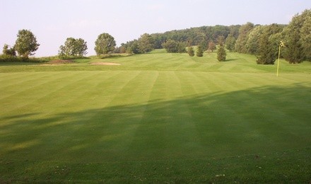 18 Holes with Cart and Small Bucket of Range Balls for 1, 2, or 4 at Meadow Links Golf Course (Up to 56% Off)