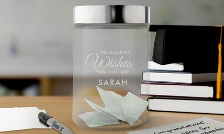 One Personalized Graduation Wish Jar from GiftsForYouNow.com (58% Off)