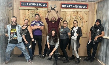 60-Minute Axe-Throwing Experience for Two to Eight People at The Axe Hole House (Up to 49% Off). 