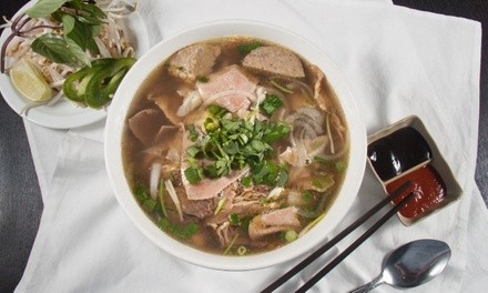 Vietnamese Food and Drink at Cup Bowl Pho - Hot Pot & Tea (Up to 20% Off). Two Options Available.