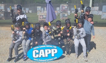 Up to 82% Off on Open-Play Passes w/ Safety Gear and Rental Gun at Central Alabama Paintball 