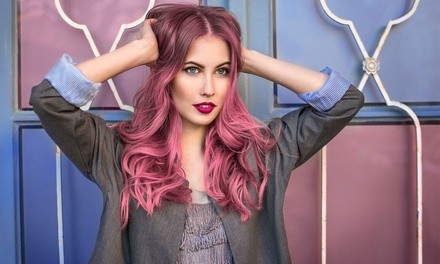 Color, Haircut, Shampoo, Blow-Dry, Balayage, or Keratin Treatment at Blessed Hands Salon (Up to 60% Off)