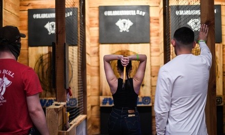 One-Hour Axe-Throwing Session for One, Two, or Four at Blade & Bull Axe Throwing (Up to 30% Off). Six Options.