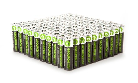 Groupon Portable Power AA or AAA Alkaline Batteries (100-Pack)