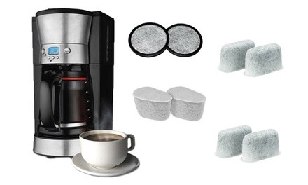 Replacement Charcoal Water Filters for Coffee Makers (6- or 12-Pack)