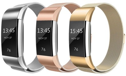 Milanese Loop Mesh Replacement Band, Compatible with Fitbit Charge 2