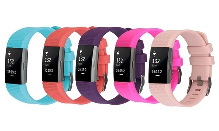 Silicone Replacement Band, Compatible with Fitbit Charge 2