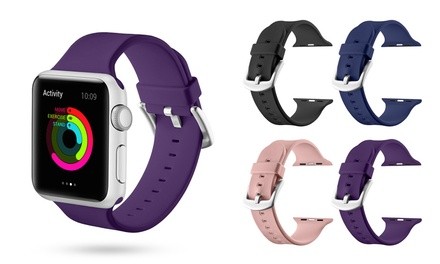 Silicone Sports Bands for Apple Watch (1- or 2-Pack)