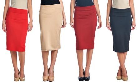 Women's Premium Shaping Stretch Pencil Skirt