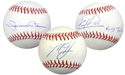 MLB Autographed Baseballs with Certificate of Authenticity