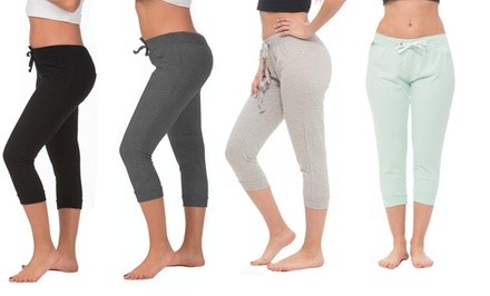 Coco Limon Women's Capri Joggers (4-Pack). Plus Sizes Available.