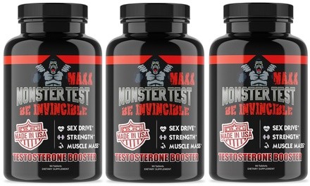 Angry Supplements Monster Test Maxx Testosterone Booster (1-, 2- or 3-Pack)