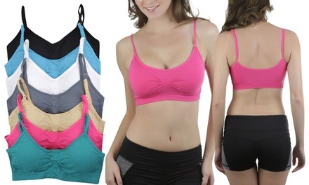 Women's Seamless Padded Bralette (6-Pack)