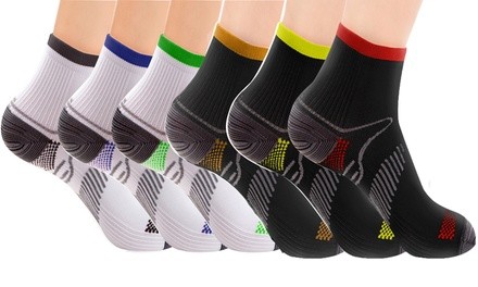 Ankle-Length Graduated Compression Socks (6-Pack)