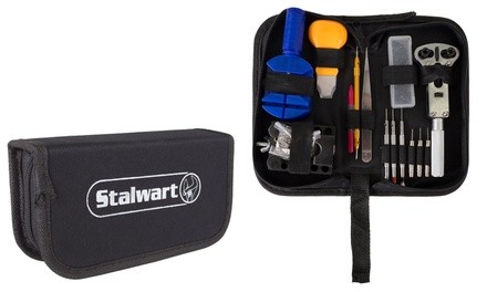 144-Piece Watch Repair Kit with Storage Carrying Case