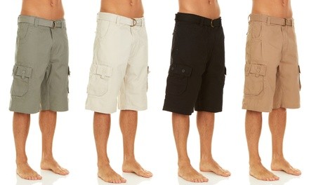 Men's Belted Cargo Shorts