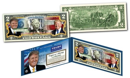 Donald J. Trump 45th President of the United States $2 Bill