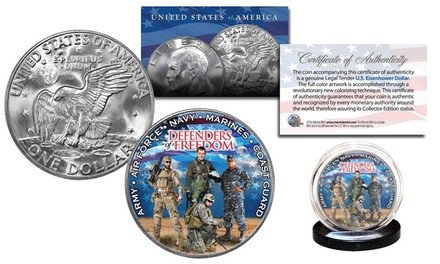 Defenders of Freedom U.S. Armed Forces Military Eisenhower IKE Dollar