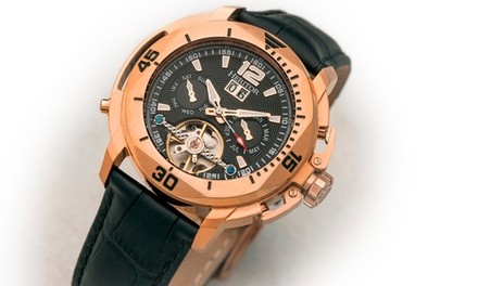 Heritor Automatic Lennon Multi-Function Semi-Skeleton Watch