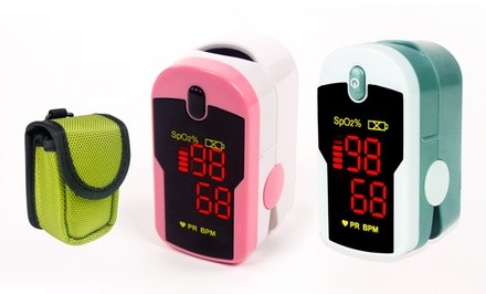 ChoiceMed Fingertip Pulse Oximeter with Lanyard and Protective Case