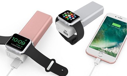 Element Works 5200 mAh Power Bank for iPhones with Built-In Apple Watch Charger