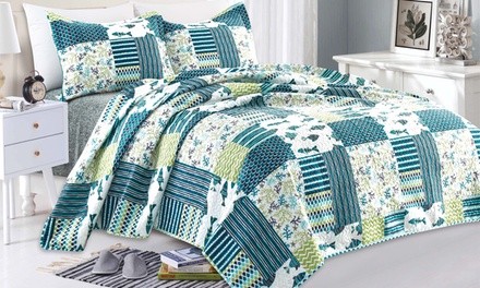 Pinsonic Quilt Set (2- or 3-Piece). Multiple Styles Available.