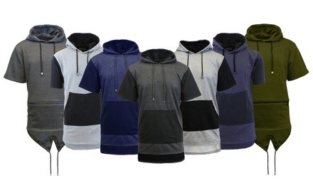 Men's French Terry Short-Sleeve Slim-Fit Hoodie