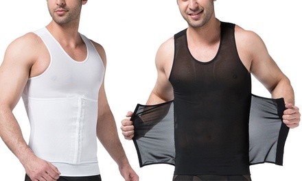 Men's Core Support Compression Shirt with Slimming Belt