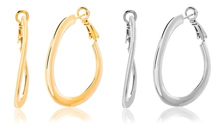 Nina & Grace Wavy Hoop Earrings