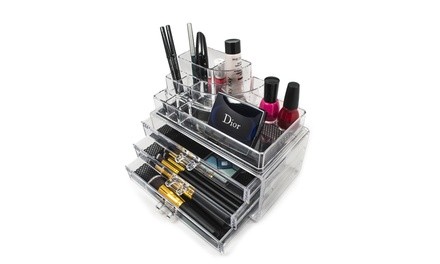 Sorbus Makeup Storage Case Display with Three Drawers