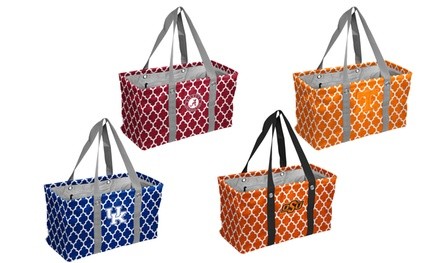 Logo Brands NCAA Quatrefoil Collapsable Multipurpose Picnic Caddy