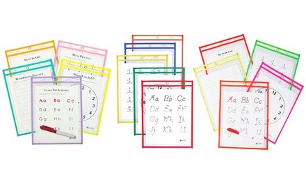 Reusable Dry Erase Pockets (25-Pack)