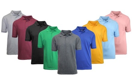 Galaxy by Harvic Men's Pique Polos (3-Pack; S-3XL)