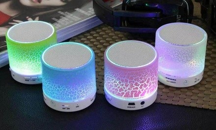 LAX Gadgets Portable Wireless Bluetooth LED Speaker with Disco Lights