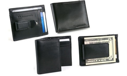 Alpine Swiss Men's Genuine-Leather Wallet, Money Clip, or Card Case