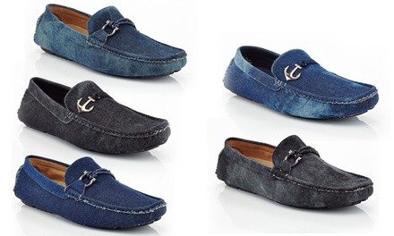 Closeout: Solo Men's Slip-On Casual Denim Loafers
