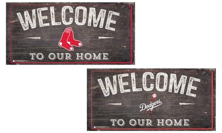 MLB Distressed Welcome Sign 