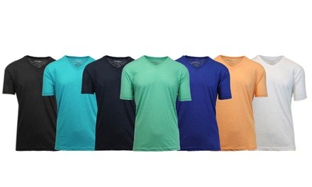 Men's Slub-Yarn Cotton-Blend V-Neck Tee