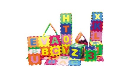 Baby Foam Play Puzzle Mat with Interlocking Letters and Numbers (36-Piece)