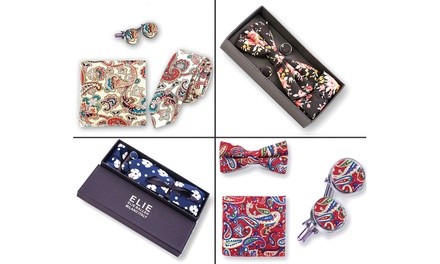 Elie Balleh Milano Italy Handmade Men's Tie or Bow Tie Set (3-Piece)