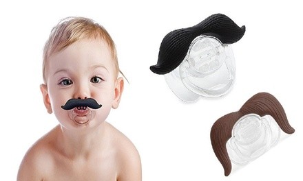 Mustache Baby Pacifier (2-Pack)