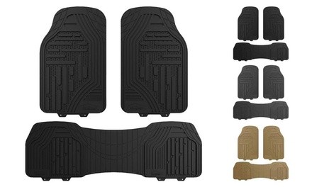 Trimmable Heavy Duty Rubber Floor Mats (3-Piece)