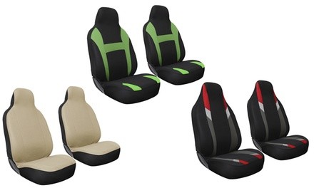 Fabric Front Bucket Car Seat Cover Set (2-Piece)
