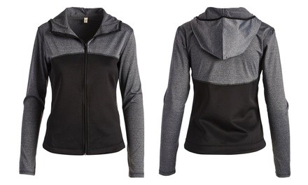 Women's Zip-Up Track Jacket with Hood