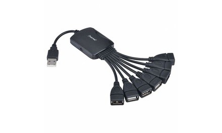 Insten 7-Port Black Octopus USB Hub