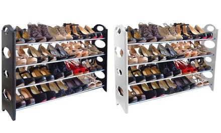 W-Home Stackable 20-Pair Shoe Rack